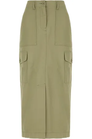 Max Mara Nederdel, Dame, Grøn, XS, Bomuld, Elegant Gonne Nederdel