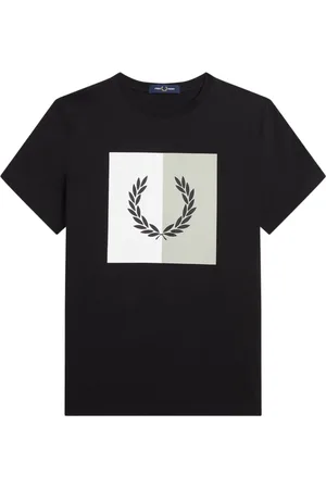 Fred Perry Top, Herre, Sort, L, Bomuld, Laurel Wreath Graphic Tee