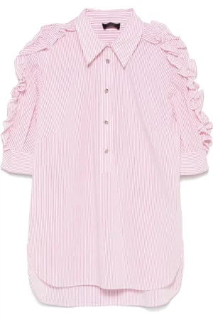 Liu Jo Bluser & Skjorter, Dame, Lyserød, XS, Ruffled Trim Shirt