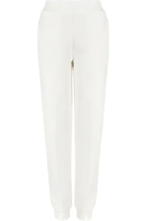 Emporio Armani Bukser, Dame, Hvid, M, Uld, Cozy Jogger Sweatpants