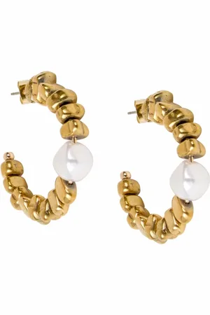 Masai Tilbehør, Dame, Gul, ONE SIZE, Uld, Elegante Guld Øreringe