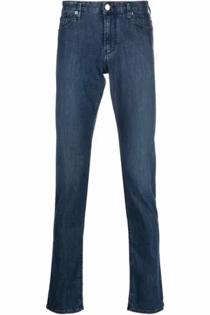 Emporio Armani Jeans, Herre, Blå, W36, Bomuld, Straight-leg Jeans