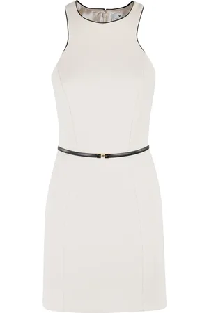 Elisabetta Franchi Kjole, Dame, Hvid, S, Polyester, Smør og Sort Mini Kjole