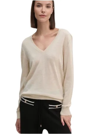 Tommy Hilfiger Strik, Dame, , L, Uld, Merino Uld V-Hals Sweater