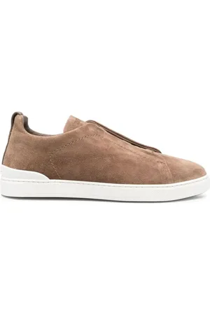 Ermenegildo Zegna Sko, Herre, , 42 EU, Suede, Triple Stitch Suede Sneakers