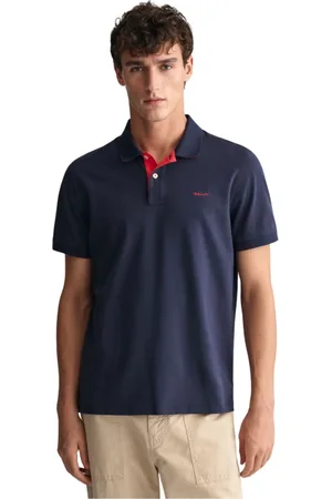 GANT Top, Herre, Blå, S, Bomuld, Stretch Bomulds Polo Regular Fit