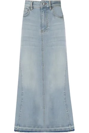 Ganni Nederdel, Dame, Blå, XS, Denim, Lys Blå Denim Nederdel