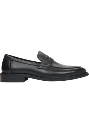 Estro Sko, Herre, Sort, 41 EU, Læder, Sort Penny Loafers