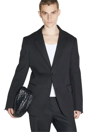 Lanvin Jakke, Herre, Sort, M, Uld, Single-Breasted Blazer
