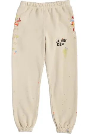 GALLERY DEPT. Bukser, Herre, , L, Bomuld, Håndmalet Logo Sweatpants `Natural`