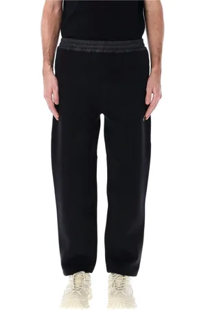 Moncler Bukser, Herre, Sort, M, Nylon, Sorte joggingbukser med nylonpanel