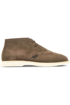 Hogan Sko, Herre, Brun, 41 EU, Suede, Brune Suede Snørestøvler
