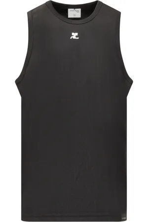 Courrèges Top, Herre, Sort, XS, Ærmeløs Sport Tank Top