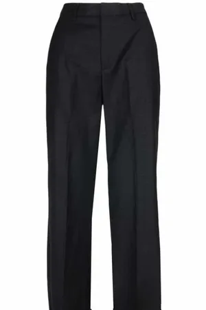 Dondup Bukser, Dame, Sort, S, Uld, Klassiske uldne slim fit bukser