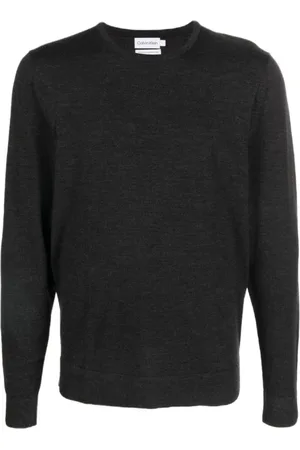 Calvin Klein Strik, Herre, Grå, S, Uld, Superior Uld Crew Neck Sweater