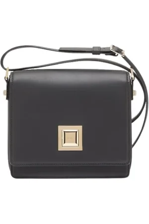 Max Mara Taske, Dame, Sort, ONE SIZE, Læder, Firkantet Læder Crossbody Taske