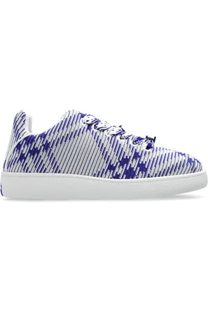 Burberry Sko, Herre, Blå, 41 1/2 EU, Uld, Knit Box Sneakers