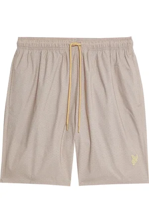 Lyle & Scott Badetøj, Herre, Brun, M, Polyester, Geo Motif Printed Swim Short