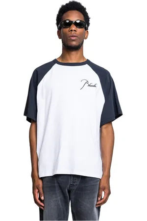 Rhude Top, Herre, Hvid, XL, Uld, Vintage Sort Raglan T-shirt