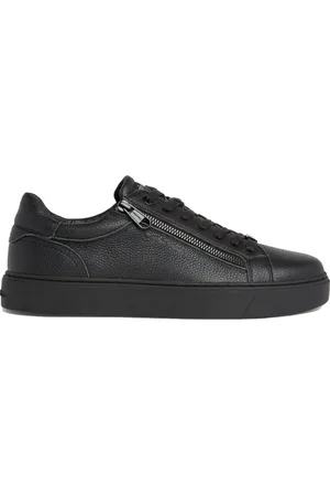 Calvin Klein Sko, Herre, Sort, 44 EU, Læder, Lace-Up Sneakers