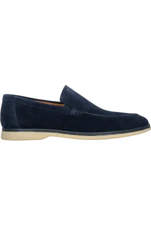 Estro Sko, Herre, Blå, 45 EU, Uld, Navy Blå Loafers