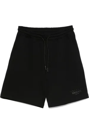 John Richmond Shorts, Herre, Sort, M, Uld, Sort elastisk talje snøre shorts