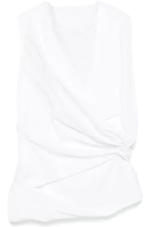 Jil Sander Top, Dame, Hvid, M, Hvid Knude Talje Top