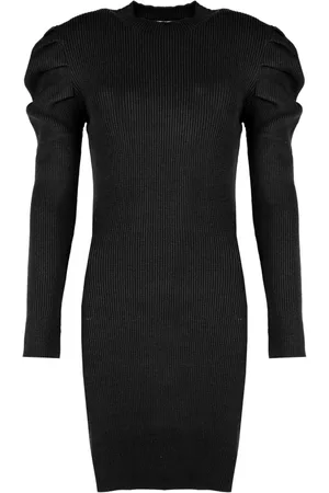 Silvian Heach Kjole, Dame, Sort, XS, Uld, Stribet Strikkjole