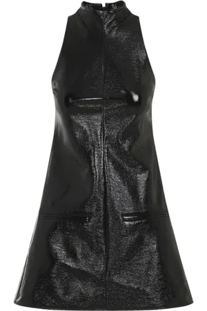 Courrèges Kjole, Dame, Sort, XS, Bomuld, Kort Kjole