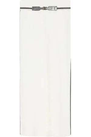 Max Mara Nederdel, Dame, , S, Bomuld, Chic Cotton Maxi Nederdel med Slidser