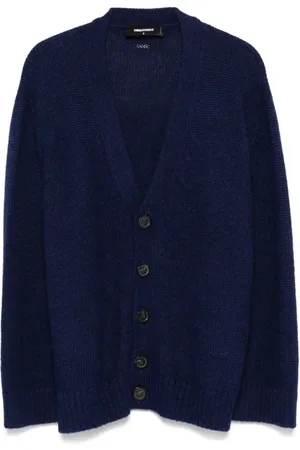 Dsquared2 Strik, Dame, Blå, S, Uld, Pullover Cardigan