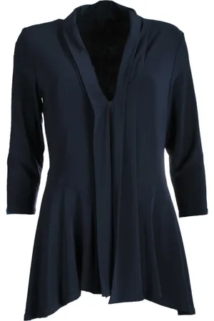Frank Lyman Strik, Dame, Blå, XS, Basic Drape Cardigan