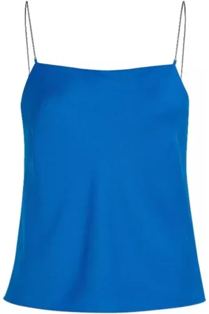 Calvin Klein Top, Dame, Blå, L, Bomuld, Metal Detail Cami Top