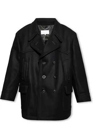 Maison Margiela Frakke, Herre, Sort, 2XS, Double-breasted Frakke