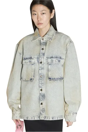 Guess Jakke, Dame, Blå, S, Denim, Denim Utility Shirt