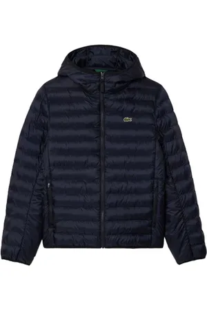 Lacoste Jakke, Herre, Blå, 2XL, Uld, Hooded Puffer Jacket