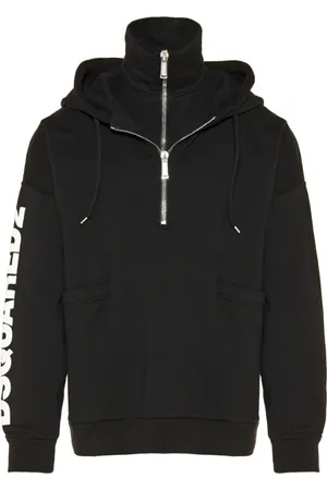 Dsquared2 Sweathshirts & Hoodies, Herre, Sort, L, Bomuld, Doubleeck Anorak