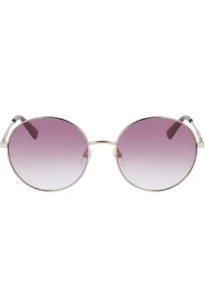 Longchamp Tilbehør, Dame, Grå, 58 MM, Uld, Gyldne Metal Solbriller