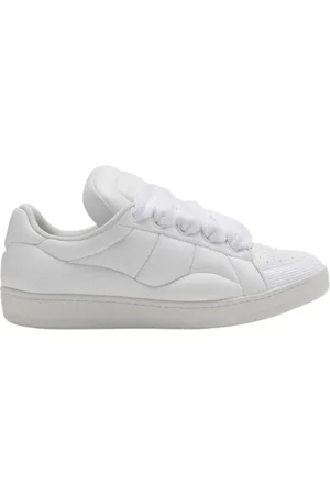 Lanvin Sko, Herre, Hvid, 41 EU, Læder, Curb XL Low Sneakers
