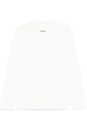 Jil Sander Top, Dame, Hvid, M, Bomuld, Afslappet Bomuld T-Shirt