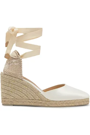 Castaner Sko, Dame, Hvid, 37 EU, Uld, Espadriller med 9 cm kilehæl
