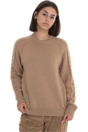 FAY Strik, Dame, Brun, M, Uld, Rundhalset Pullover