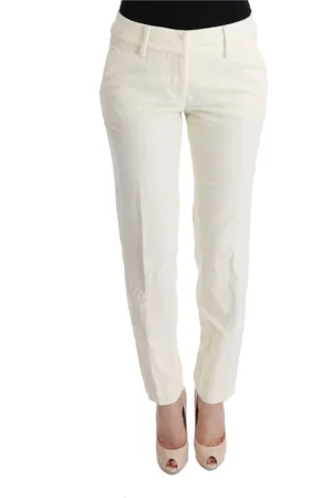 ERMANNO SCERVINO Bukser, Dame, Hvid, L, Bomuld, Regular Fit Bukser