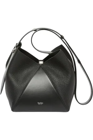 Max Mara Taske, Dame, Sort, ONE SIZE, Uld, Elegant bucket taske med justerbar rem