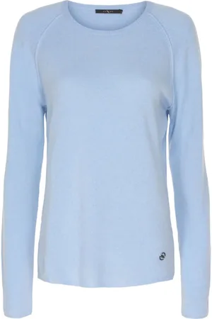 Btfcph Strik, Dame, Blå, L, Cashmere, Blød cashmere sweater med slidser