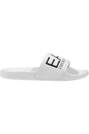 EA7 Sko, Herre, Hvid, 36 EU, Mønstrede PVC Slippers
