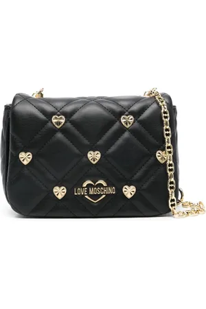 Moschino Taske, Dame, Sort, ONE SIZE, Uld, Foldover Cross Body Taske