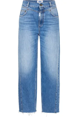 Ball Jeans, Dame, Blå, W32, Uld, Højtaljede Brede Jeans Lyseblå