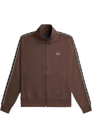 Fred Perry Sweathshirts & Hoodies, Herre, Brun, M, Bomuld, Contrast Tape Track Jacket