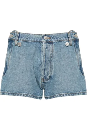 COPERNI Shorts, Dame, Blå, S, Denim, Denimshorts med bæltestropper og lommer
